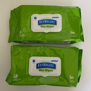 2 MedLine Fit Right Adult Wet Wipes Exp. 06/2027